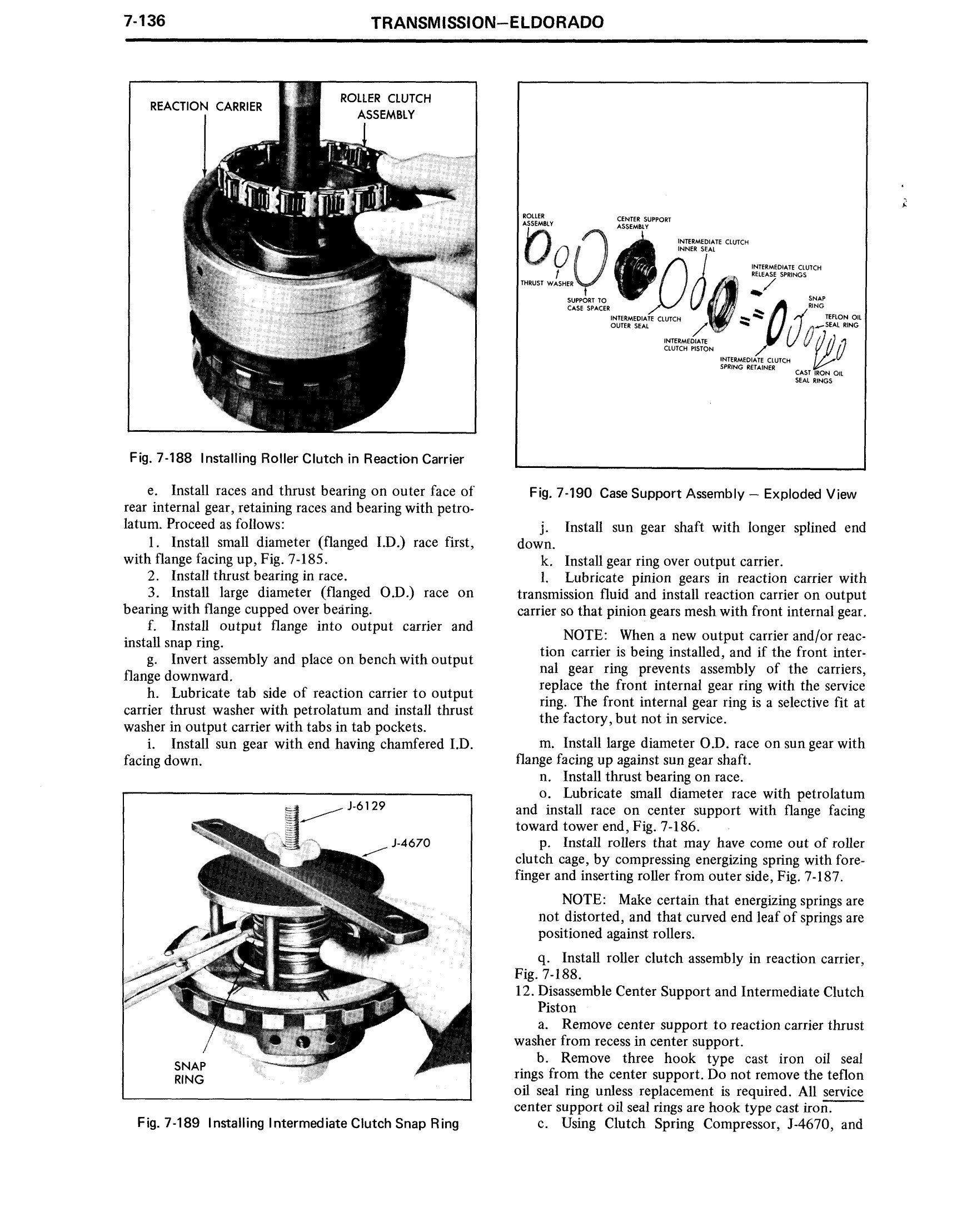 1971 Cadillac Shop Manual Transmission Page 136 of 156